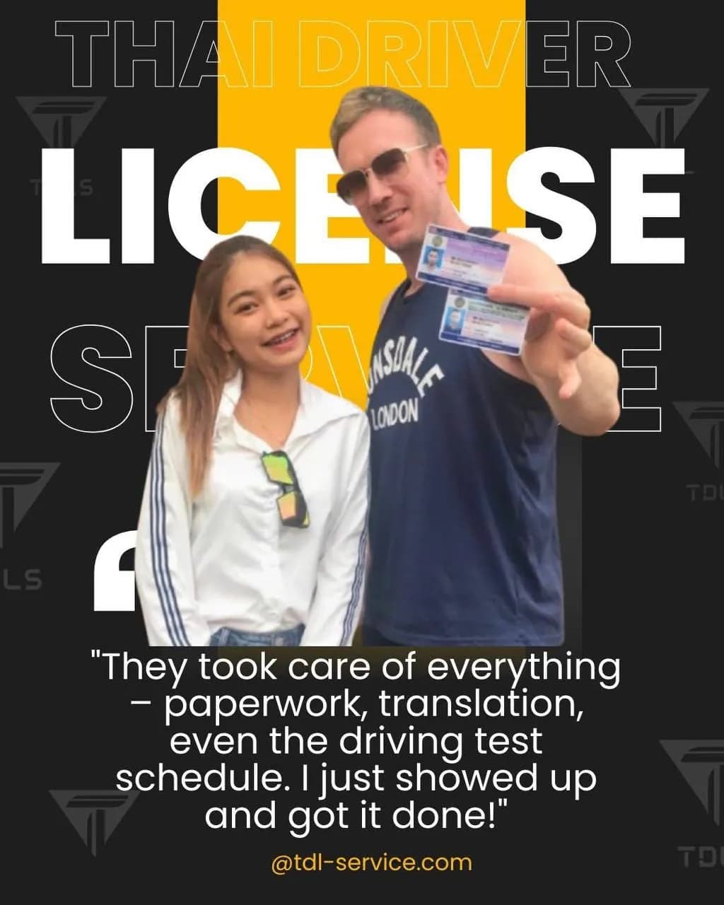 Client review: They took care of everything — paperwork, translation, even the driving test schedule