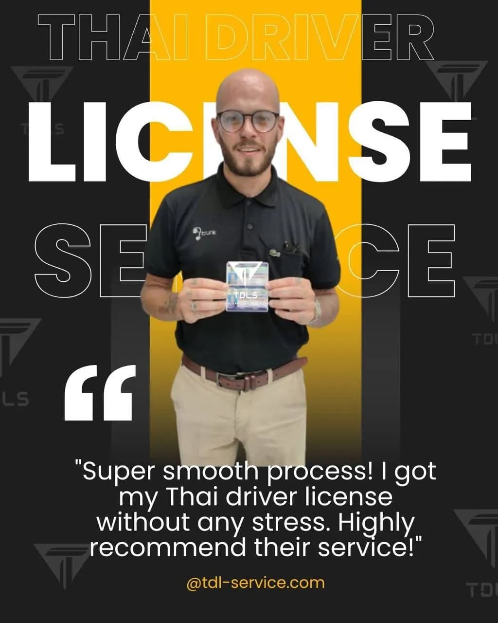 Client review: Super smooth process! Got my Thai driver license without any stress