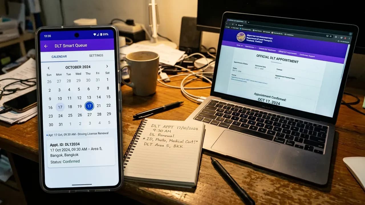 DLT Smart Queue Booking