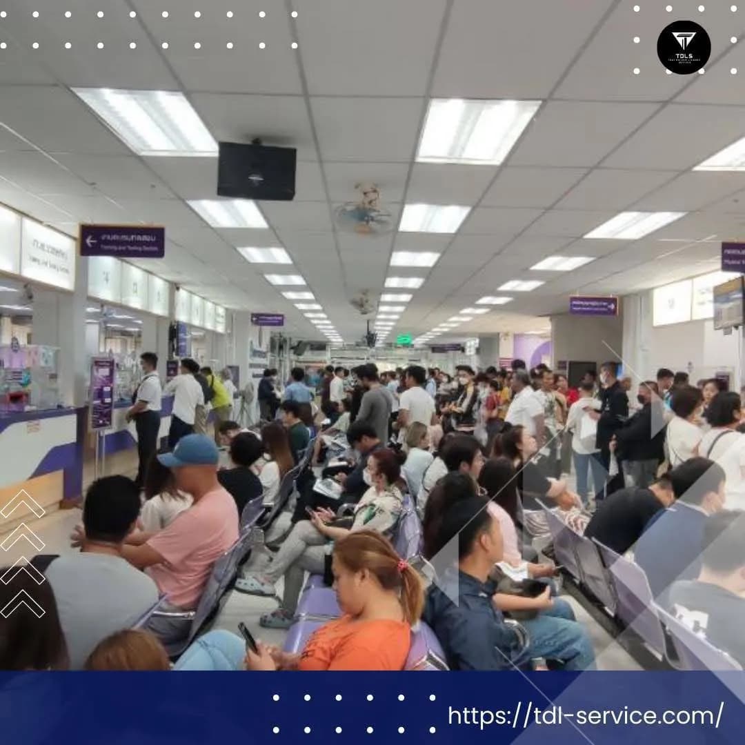 Crowded DLT office waiting room